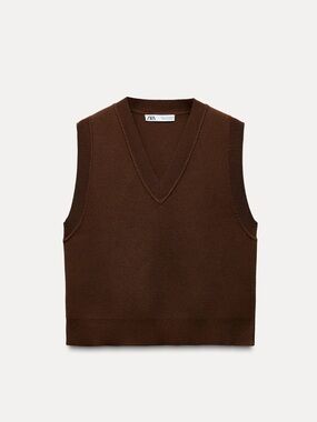ZARA SLEEVELESS BASIC KNIT VEST